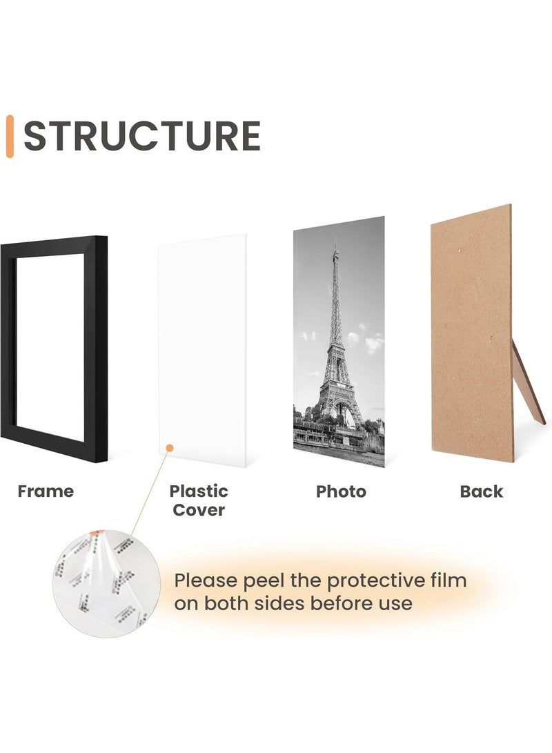 FASHION HOME 10 Packs Picture Frames Collage Wall Decor Gallery Wall Frame Set for Wall Display, Multi Sizes with 2pcs 8x10, 4pcs 5x7 and 4pcs 4x6 Photo Frames for Family Living Room - Image 3